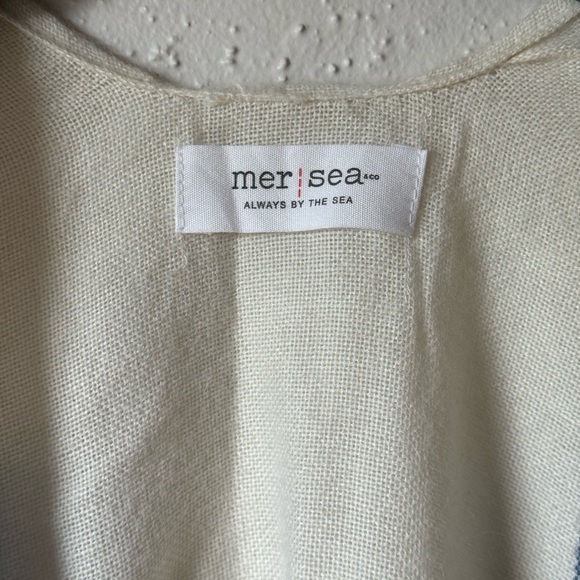 Mersea Lightweight‎ Travel Beach Wrap White Blue OS - Picture 4 of 5